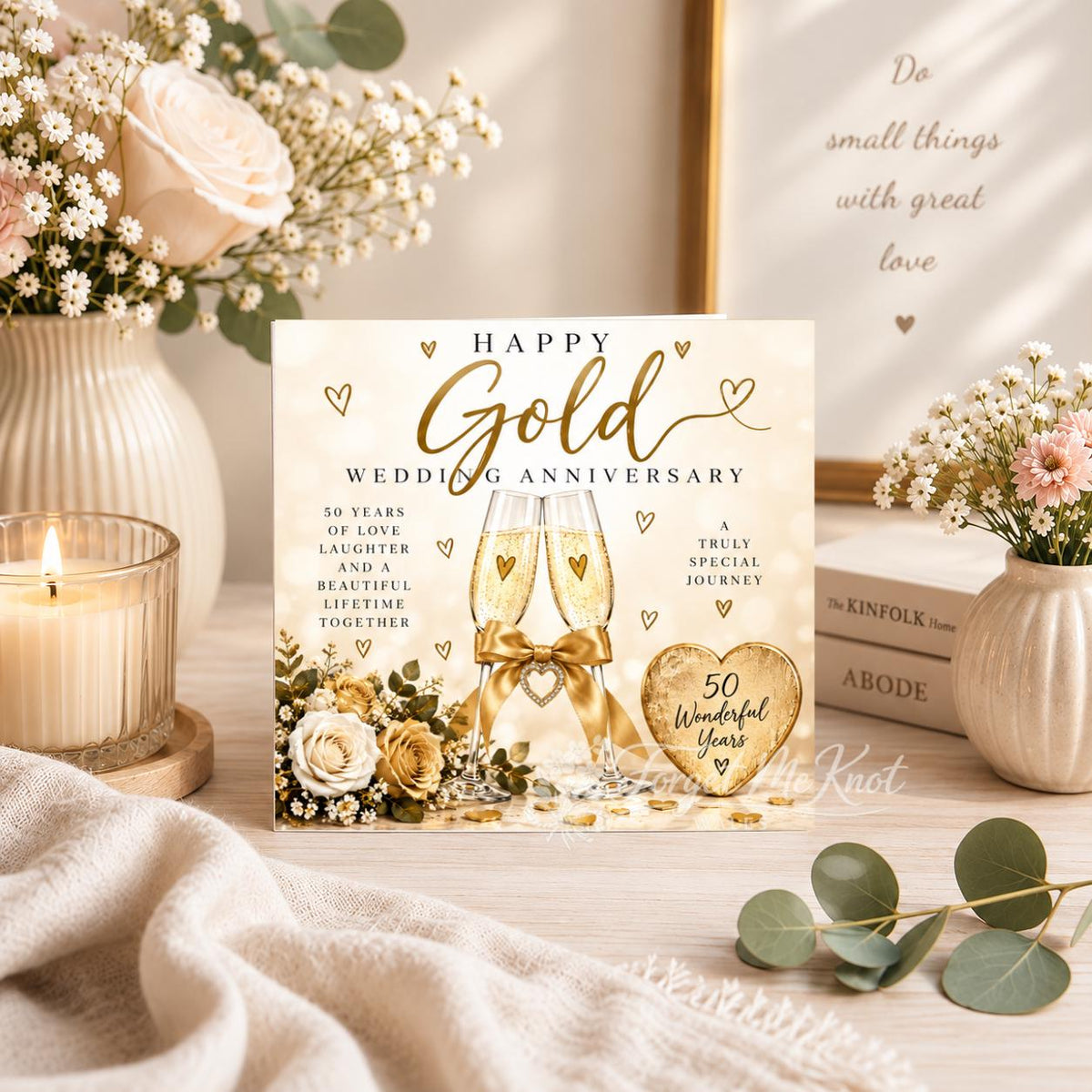 Wedding Anniversary Card | Silver 25th, Ruby 40th or Gold 50th Anniversary | Husband Wife Anniversary Card