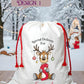 Christmas Present Sack, Large Christmas Present Sack, Personalised Reindeer Sack, Reindeer Present Sack, First Christmas Present Sack