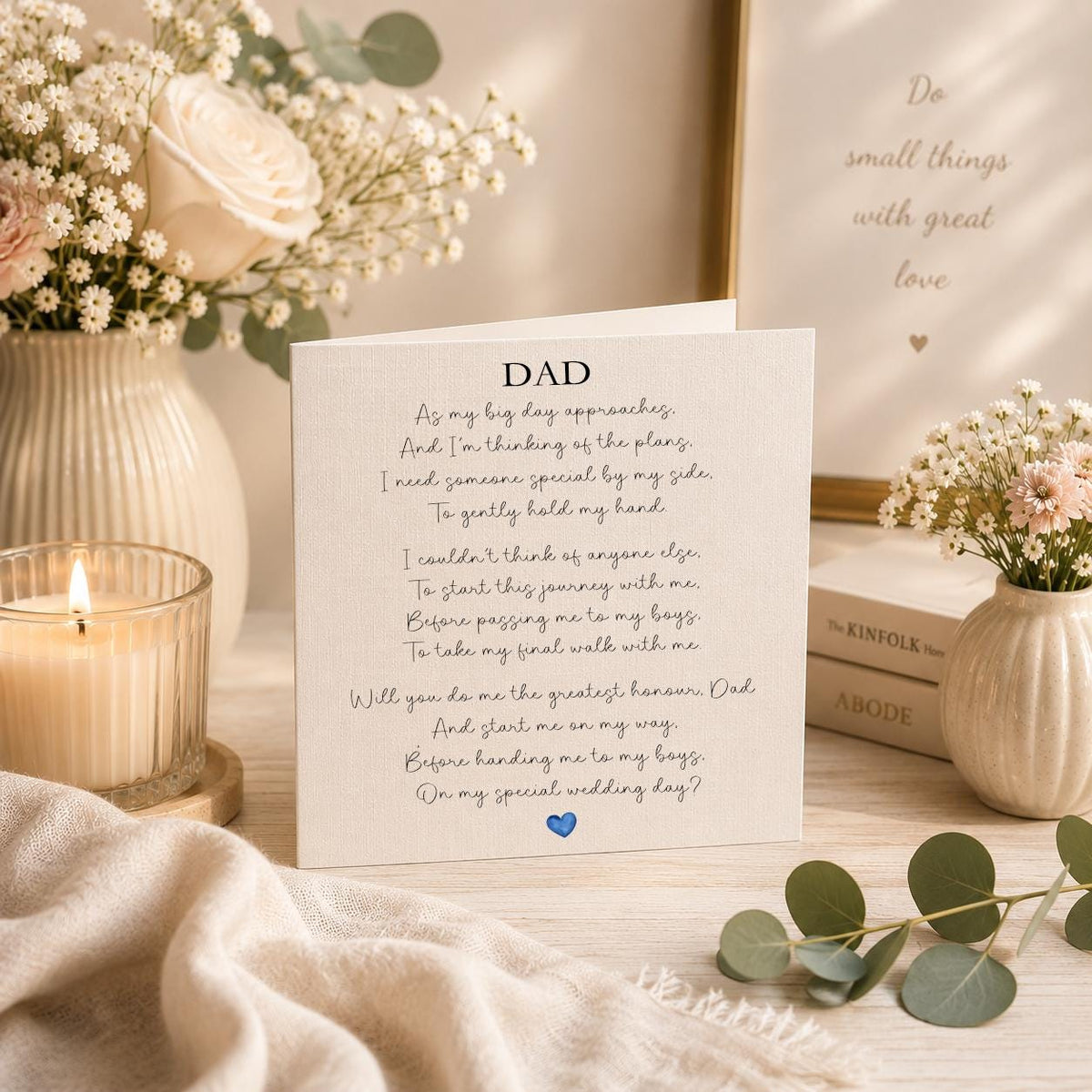 Father of the Bride Card, Will You Walk Me Down the Aisle Card, Wedding Proposal Card
