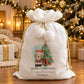 Personalised Christmas Present Sack, Velvet Santa Sack, Christmas Gift Sack for Children, Grandson and Great-Granddaughter Gift Bag