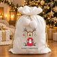 Personalised Christmas Reindeer Present Sack, Xmas Gift Sack for Children, Grandchildren & Great-Grandchildren Gift Bag, Large Xmas Sack