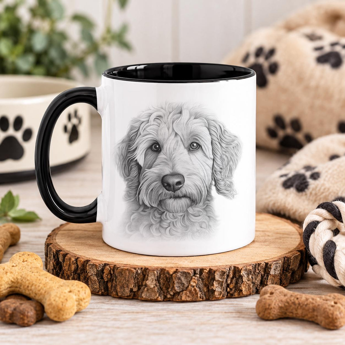 Labradoodle Mug, Personalised Dog Breed Mug, Custom Dog Lover Gift, 86 Dog Designs, Dog Mum Gift, Dog Dad, Matching Mug and Coaster
