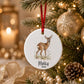 Squirrel Christmas Ornament, Personalised Countryside Wildlife Tree Bauble, Flat Xmas Tree Decoration