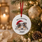 Blue Merle Rough Collie Christmas Bauble, Personalised Pet Dog Christmas Tree Decoration, Gift For Dog Family, Dog Lover, Xmas Bauble