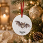 Fox Christmas Ornament, Personalised Countryside Wildlife Tree Bauble, Flat Xmas Tree Decoration