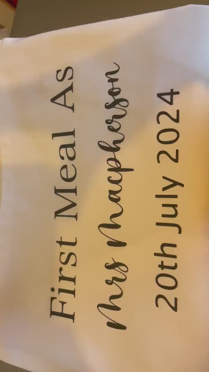 Bride Apron, Personalised Wedding Day Apron, Bride Bib, First Meal As Mrs Apron, Personalised Bride Apron