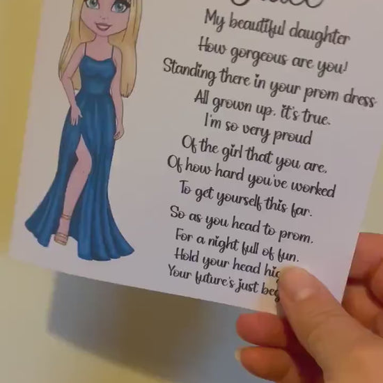 Prom Card, Prom Card For Daughter, Personalised Card For Prom Night, Celebration Card, Prom Card Girl Jumpsuit