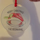 Rugby Christmas Tree Decoration, Personalised Rugby Christmas Tree Bauble, Sports Christmas Decoration