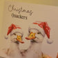 Christmas Quackers Christmas Card, Funny Duck Christmas Card,