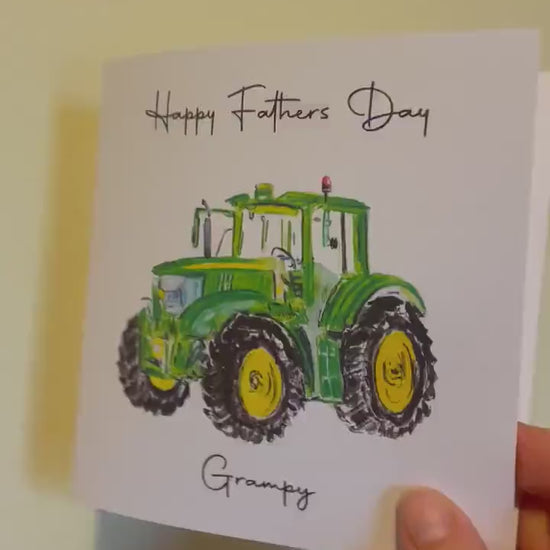 Fathers Day Card, Grampy Fathers Day Card,  Daddy Tractor Card, Bampy Birthday Card, Worlds Best Daddy, Uncle, Personalised  Card