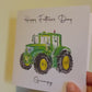 Fathers Day Card, Grampy Fathers Day Card,  Daddy Tractor Card, Bampy Birthday Card, Worlds Best Daddy, Uncle, Personalised  Card