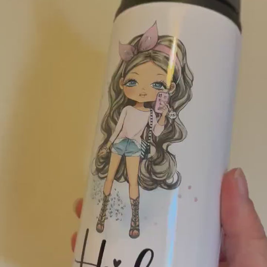 Personalised Water Bottle, Drinks Bottle, Water Bottle With Straw,  Granddaughter Gift, Teen Gift, Sassy Girl Water Bottle, Gift For Girls