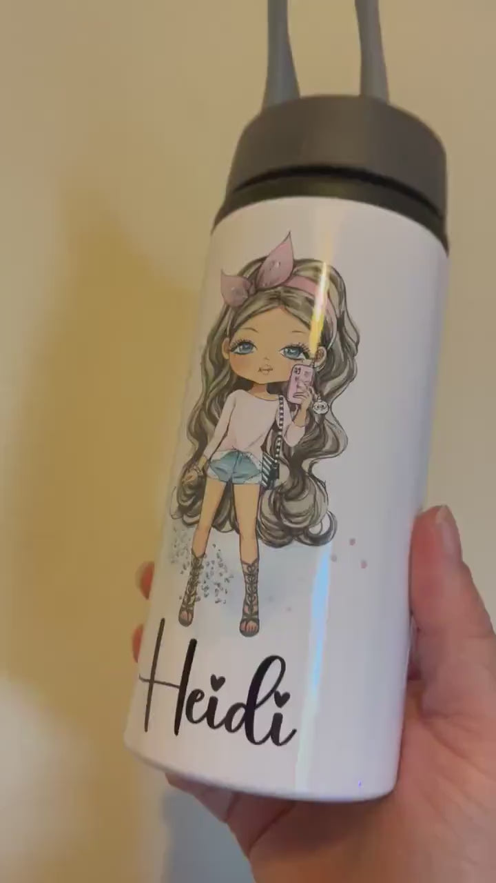 Personalised Water Bottle, Drinks Bottle, Water Bottle With Straw,  Granddaughter Gift, Teen Gift, Sassy Girl Water Bottle, Gift For Girls