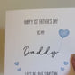 1st Father's Day Card ,1st Father's Day As My Daddy, Daddy, Grampy, Grandad, Dad, Grandpa, Baby First Fathers Day Card