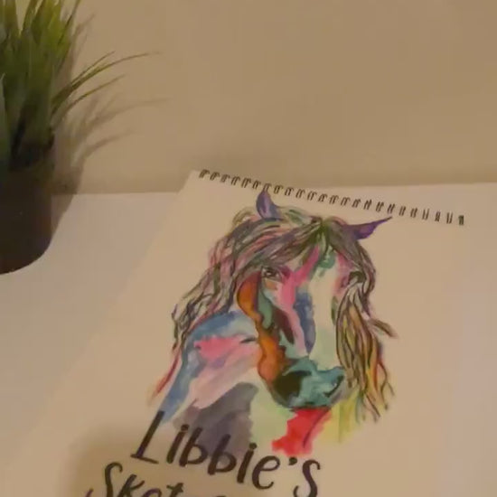 Sketchbook, Horse Sketch Book, Personalised Sketchbook, Personalised Sketch Pad, Sketchbook, Gift For Granddaughter, Gift For Daughter