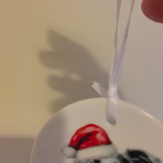 Border Collie Dog Bauble, Personalised Pet Dog Christmas Tree Decoration, Gift For Dog Family