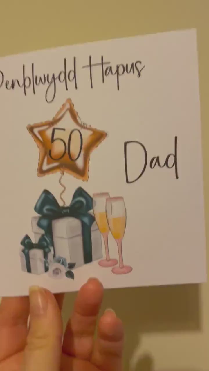 Cerdyn Cymraeg, Penblwydd Hapus, Welsh Cards, Welsh Birthday Card, Card For Mam, Card For Mamgu, Card For Dad, Card For Friend