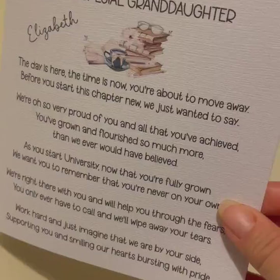Moving To Uni Card, Personalised Moving To Uni Card, Good Luck Card, Moving To University Card For Granddaughter