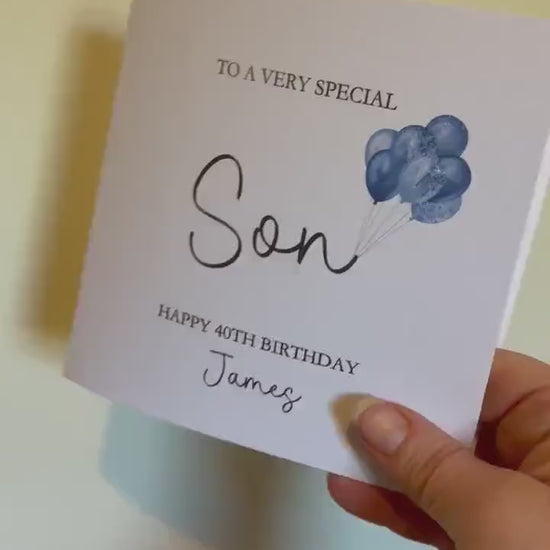 40th Birthday Card For Man, Personalised Son Birthday Card Adult, Birthday Card For Son, Any Age Birthday Card, 18th, 21st, 40th, 50th, 60th