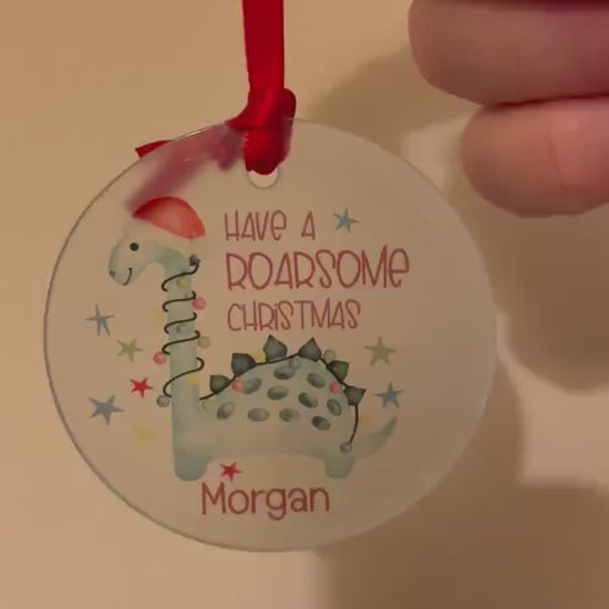 Dino Bauble, Dinosaur Christmas Bauble For Kids, Dinosaur Christmas Tree Decoration