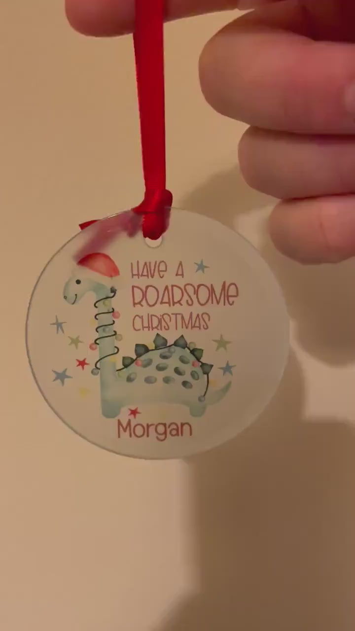 Dino Bauble, Dinosaur Christmas Bauble For Kids, Dinosaur Christmas Tree Decoration