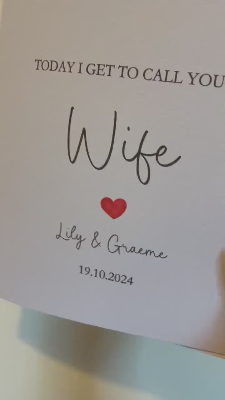 Wife To Be Wedding Day Card, Wedding Day Card For WifeTo Be, Wedding Day Card For Bride, For My Bride On Our Wedding Day