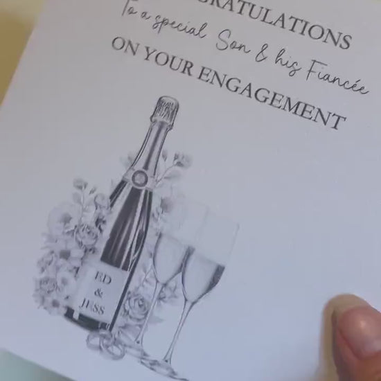 Engagement Card, Personalised Engagement Card For Granddaughter Engagement Card For Son, Engagement Card For Daughter,