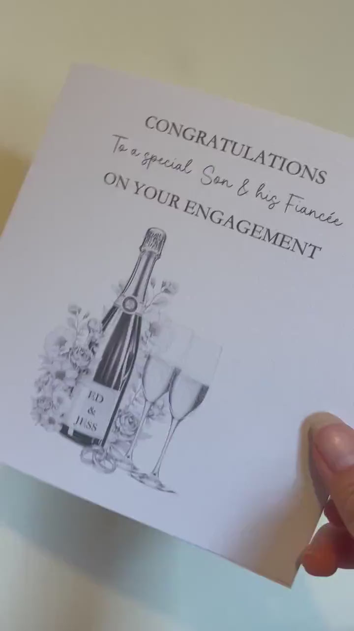 Engagement Card, Personalised Engagement Card For Granddaughter Engagement Card For Son, Engagement Card For Daughter,