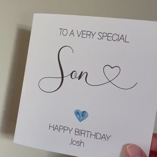 Personalised Son Birthday Card, Birthday Card For Him, 21st Birthday Card For Son, Any Age Card