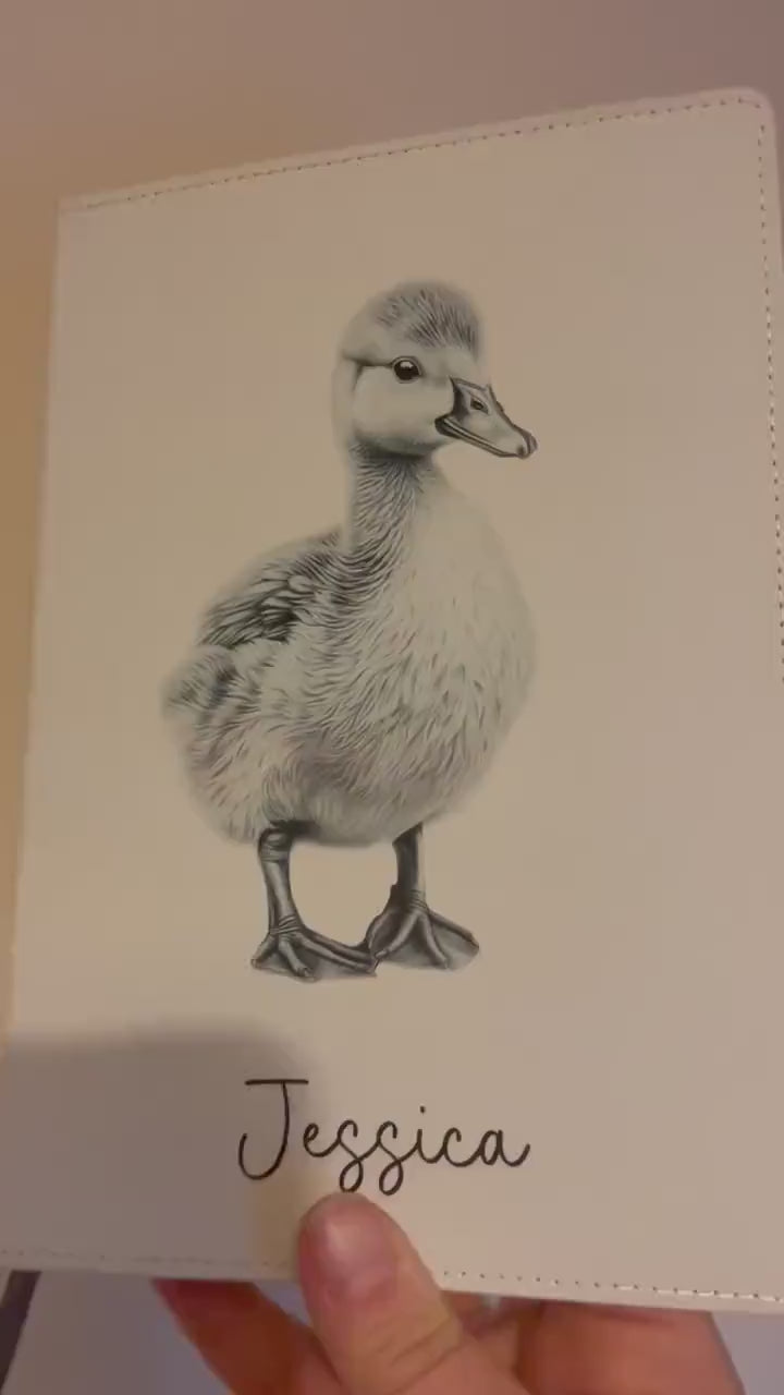 Duck Notebook, Personalised Notebook,  Personalised Gift For Her Or Him, Journal, Pet Notebook,Animal Gift, Xmas Gift