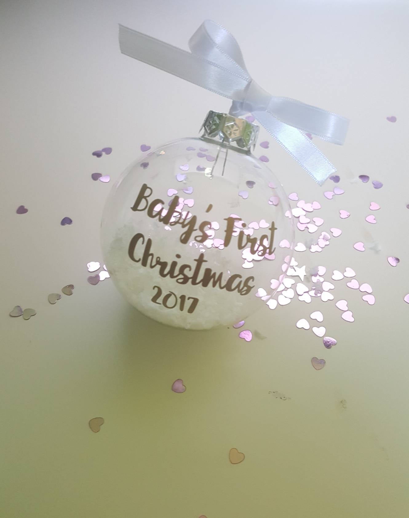 Baby's First Christmas Bauble, Baby's 1st Christmas Bauble, Baby's First Christmas Tree Decoration, Baby's First Christmas Tree Ornament