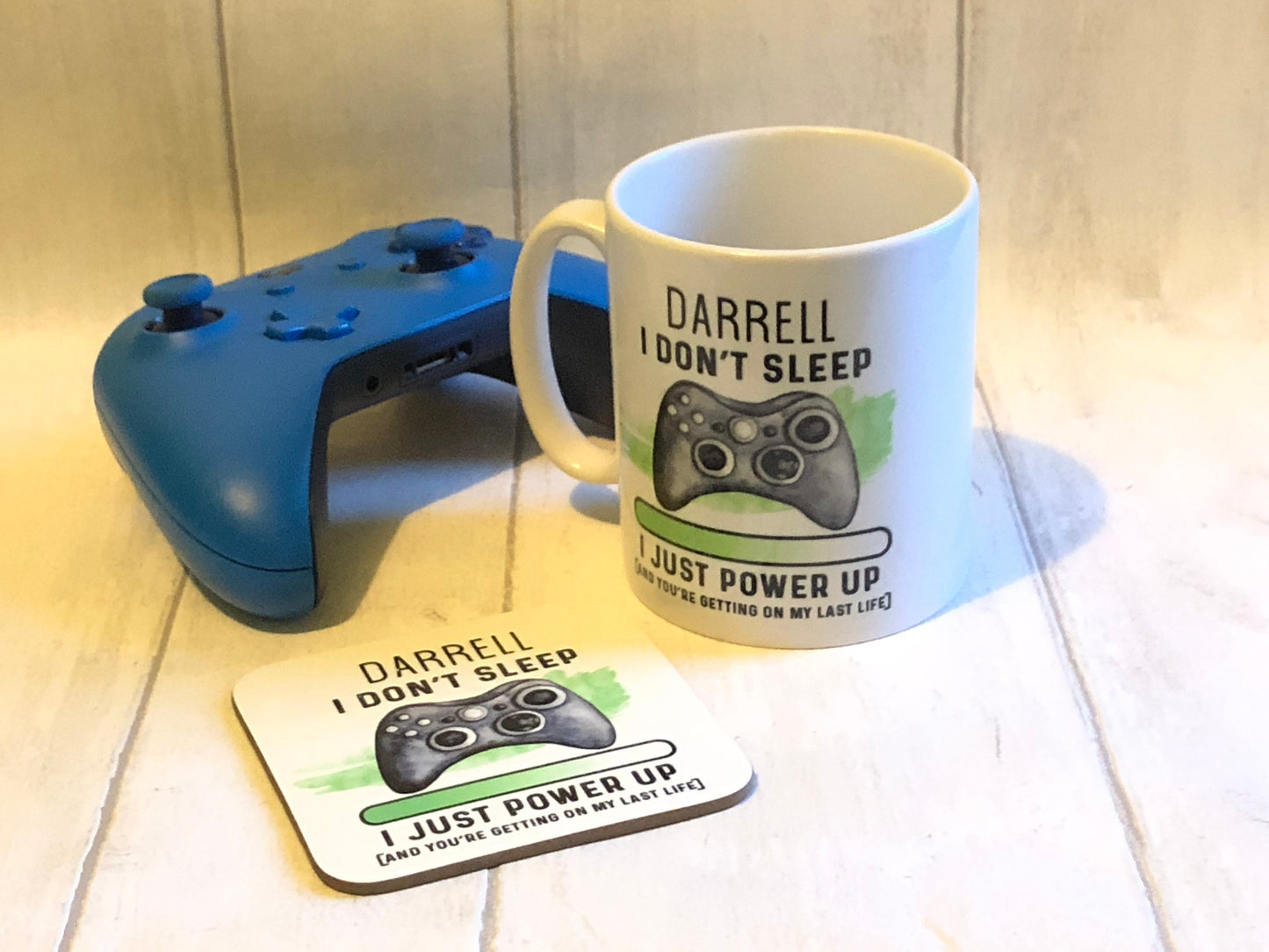 Gaming Gift Mug Set, Gift For Teens, Birthday Gift, Christmas Gift Mug & Coaster Set, Boyfriend Gift, Personalised Gamer Gift, Grandson Gift