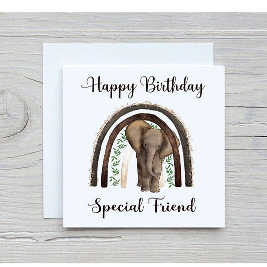 Personalised Elephant  Birthday Card, Personalised Birthday Card For Girls, Birthday Card