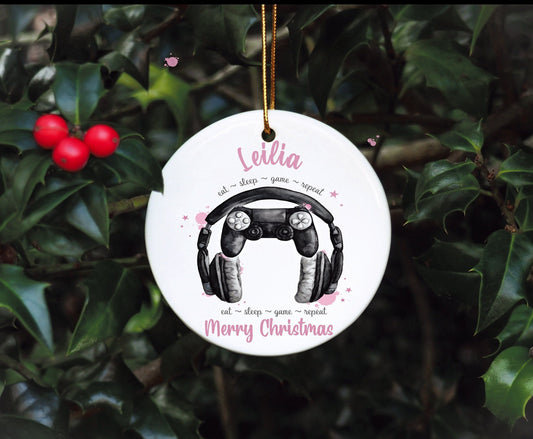 Personalised Gamer Christmas Bauble, Gamer Christmas Tree Decoration, Gaming Legend Tree Ornament