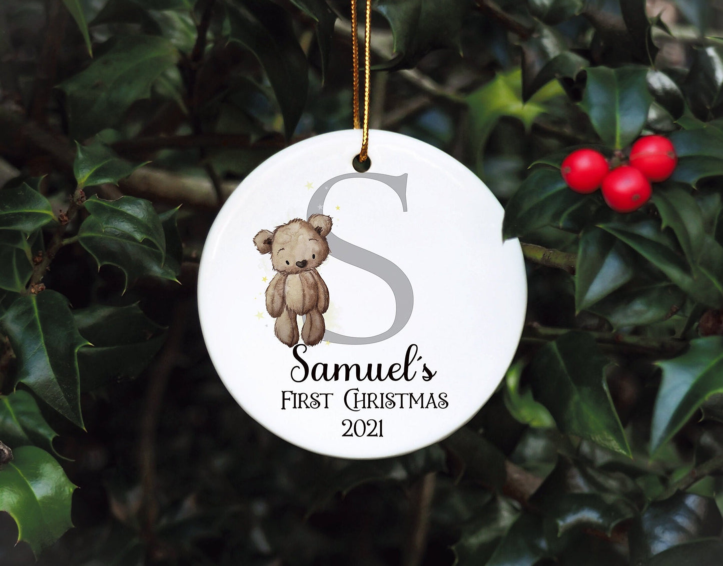 Personalised First Christmas Tree Bauble, Personalised Baby First Christmas Bauble, Baby Tree Personalised Christmas tree decoration,