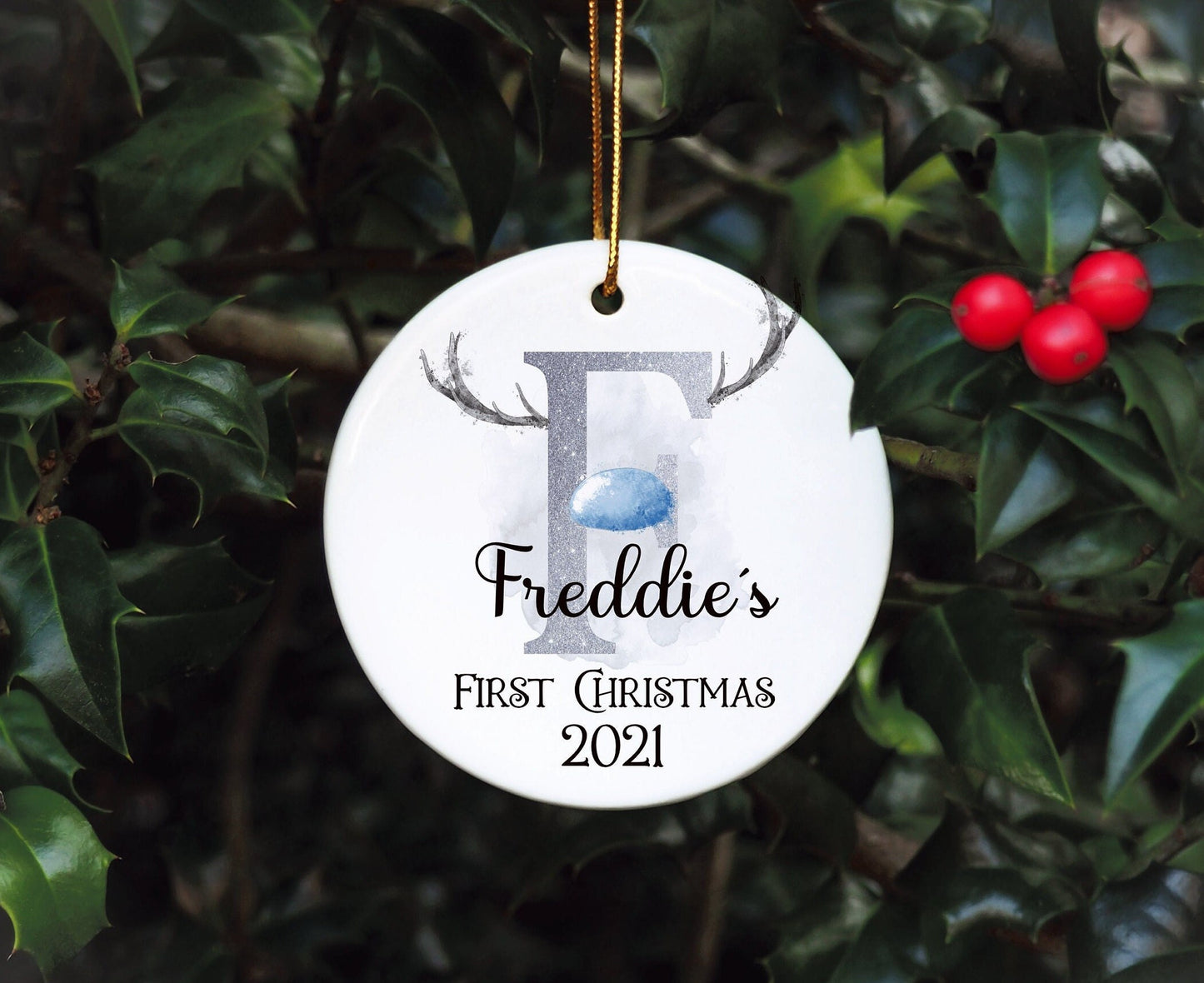 Personalised Baby's First Christmas Bauble, First Christmas Bauble, Personalised Baby First Christmas Bauble, Baby Tree Decoration