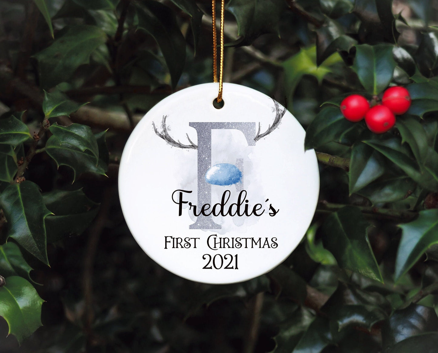 Personalised Baby's First Christmas Bauble, First Christmas Bauble, Personalised Baby First Christmas Bauble, Baby Tree Decoration