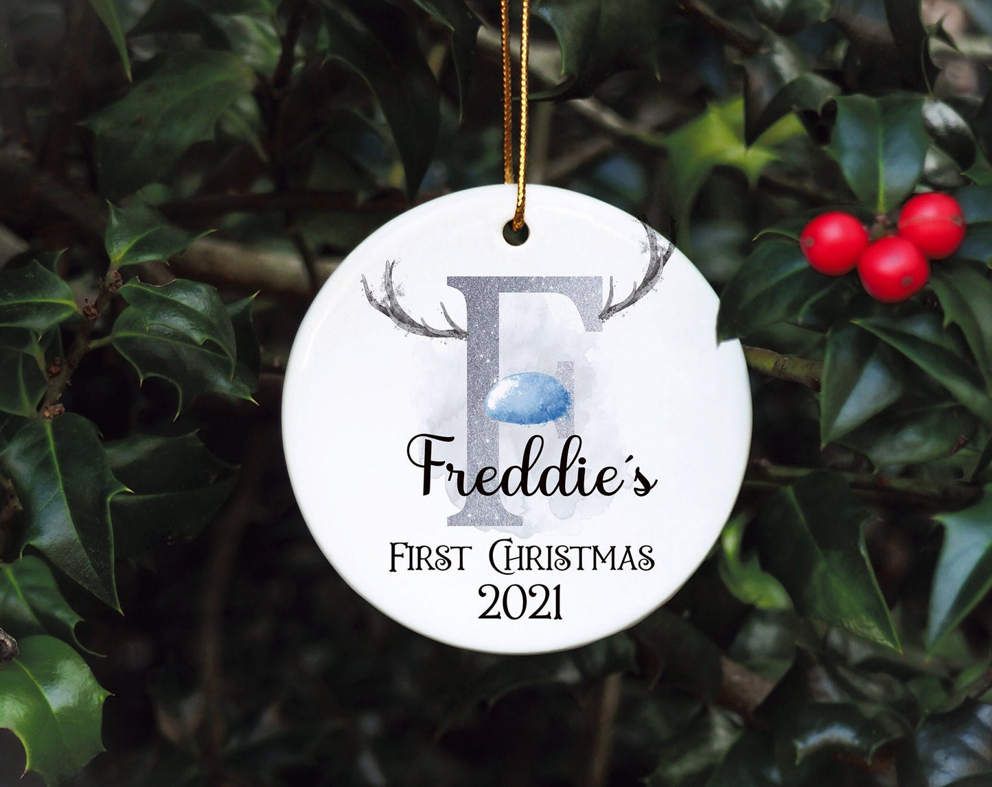 Personalised Baby's First Christmas Bauble, First Christmas Bauble, Personalised Baby First Christmas Bauble, Baby Tree Decoration