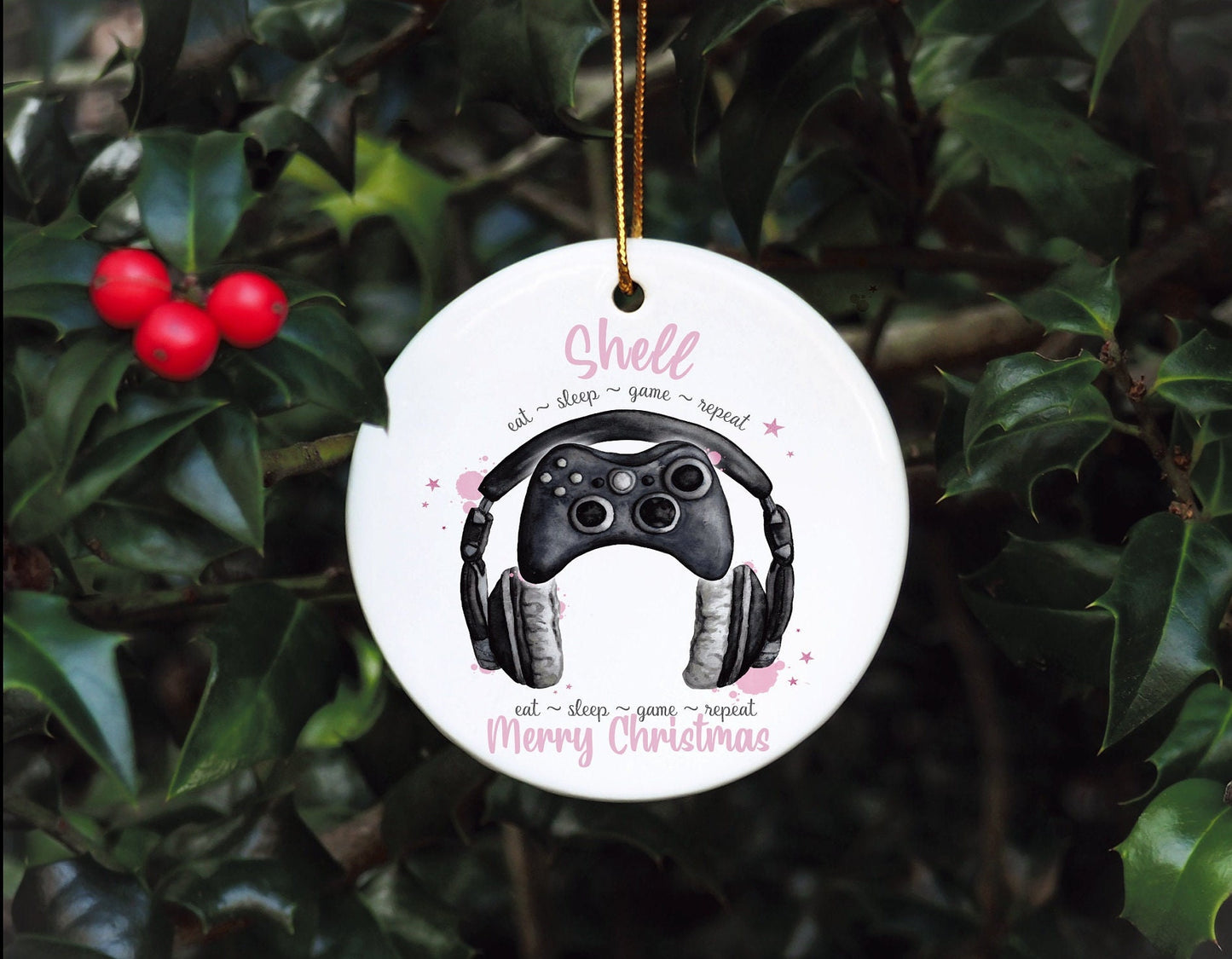 Personalised Gamer Christmas Bauble, Gamer Christmas Tree Decoration, Gaming Legend Tree Ornament