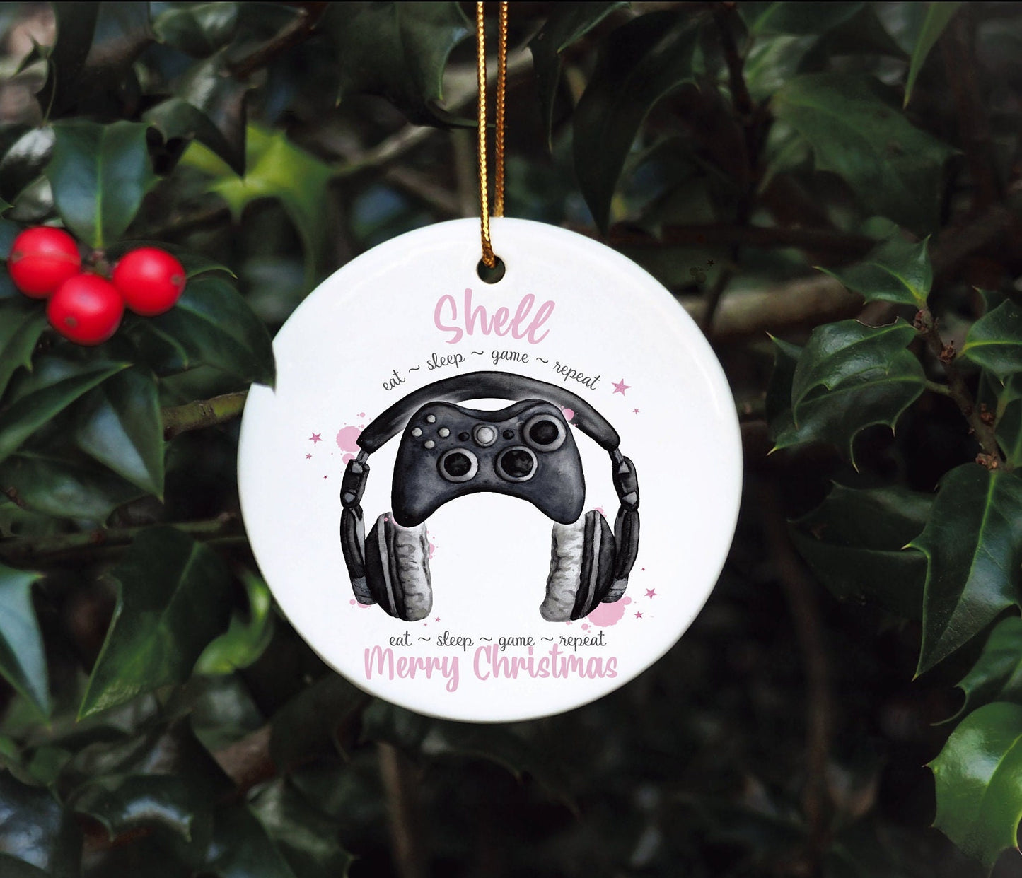 Personalised Gamer Christmas Bauble, Gamer Christmas Tree Decoration, Gaming Legend Tree Ornament