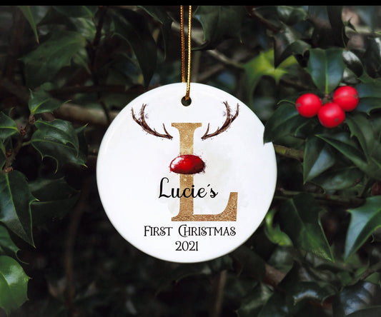 Personalised Baby's First Christmas Bauble, First Christmas Bauble, Personalised Baby First Christmas Bauble, Baby Tree Decoration