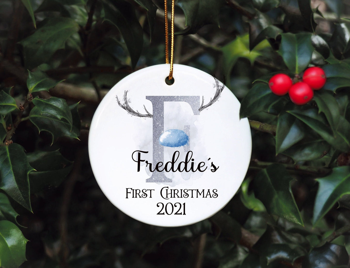 Personalised Baby's First Christmas Bauble, First Christmas Bauble, Personalised Baby First Christmas Bauble, Baby Tree Decoration