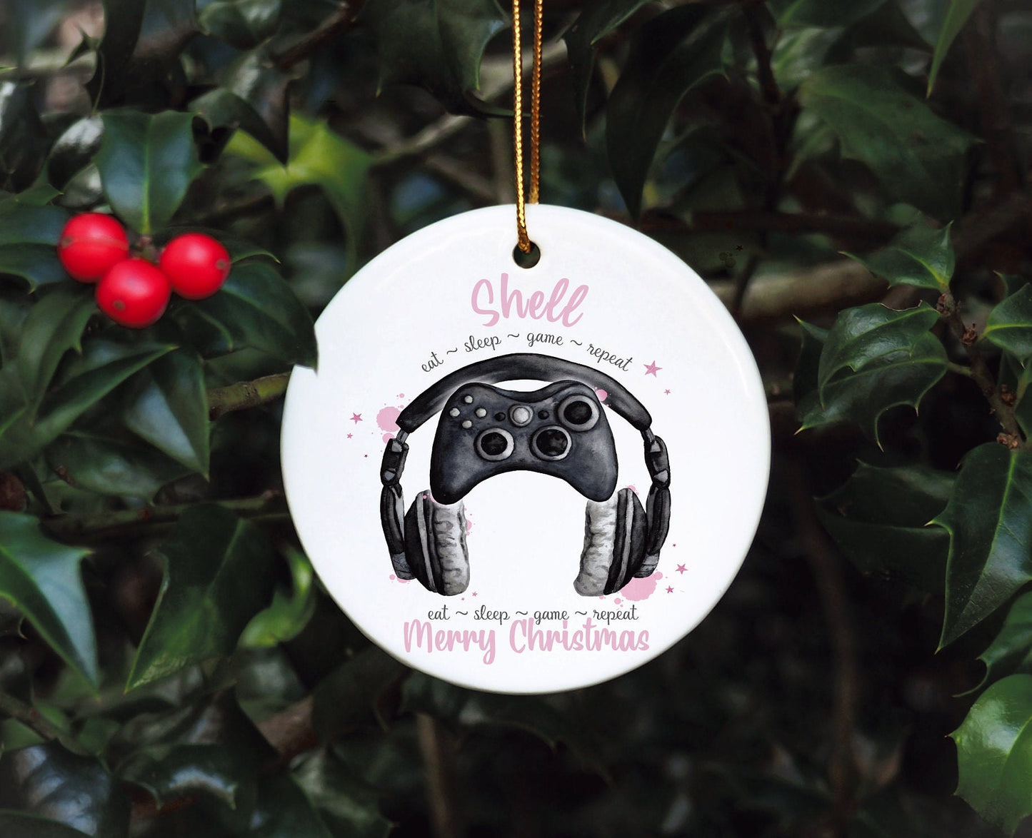 Personalised Gamer Christmas Bauble, Gamer Christmas Tree Decoration, Gaming Legend Tree Ornament