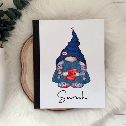 Personalised Gonk Notebook, Gnome  Notebook, Friend Gift, Gift For Her
