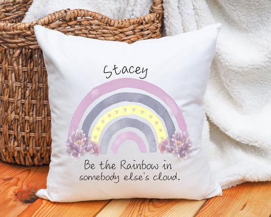 Cushion, Rainbow Gifts,Positivity Gift, Pick Me Up Gift, Gift For Her, Friend Gift, Gift For Mum,  Birthday Gift
