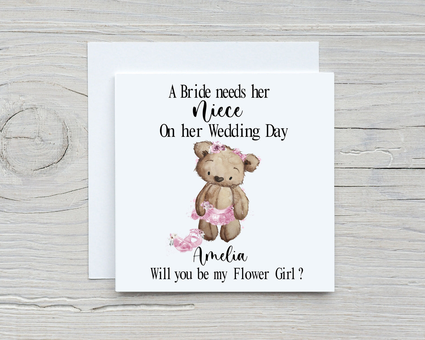 Will You Be My Flower Girl Proposal Card, Will You Be My Flower Girl?, Personalised Flower Girl Proposal.