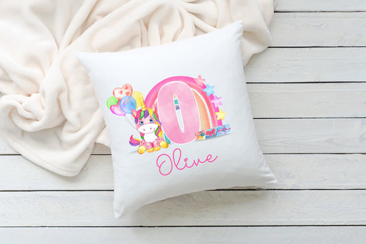 Personalised Unicorn Cushion, Little Girl Cushion Gift, Gift For Girls, Daughter Gift, Grandaughter Gift