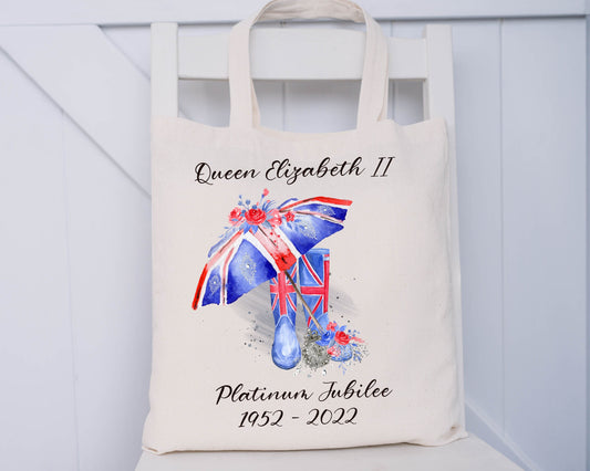 Queen Elizabeth II Platinum Jubilee, Queen Elizabeth, Queens Jubilee Tote Bag, Queen Elizabeth 11 Bag, Jubilee Memorabilia, Keepsake Gift