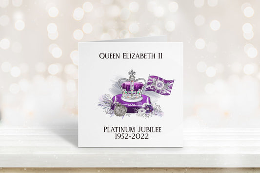 Queens Platinum Jubilee Card, Queens Platinum Jubilee Memorabilia, Queen Elizabeth Jubilee Card, Queen's Jubilee card