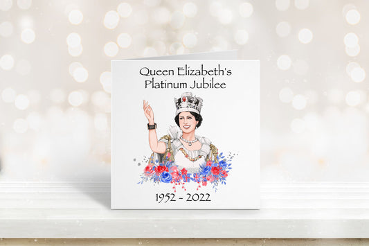 Queens Platinum Card, Queen Elizabeths Platinum Jubilee Card, Jubilee Year Souvenir Card, Royal Family